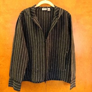 Chico's Black & White Linen Jacket